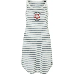 Outlet - Women's Relax Hibiskus Stripe Dress - Kleid Alltagsbekleidung