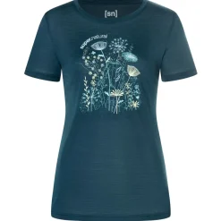super.natural - Women's Rock Flowers Tee - Merinoshirt Online