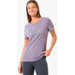 super.natural - Women's Rock Flowers Tee - Merinoshirt Online