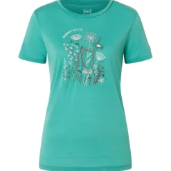 super.natural - Women's Rock Flowers Tee - Merinoshirt Online