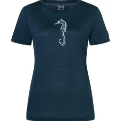 super.natural - Women's Sea Horse Tee - Merinoshirt Clearance