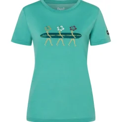 super.natural - Women's Surfing Flowers Tee - Merinoshirt Outlet