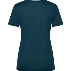 Clearance super.natural - Women's Tree of Knowledge Tee - Merinoshirt Cashmere Grey Melange / Dark Shadow Glitter