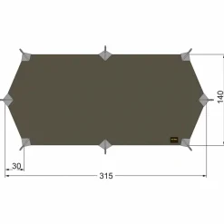 Tatonka - Tarp Wing 1 LT - Tarp Stone Grey Olive Online