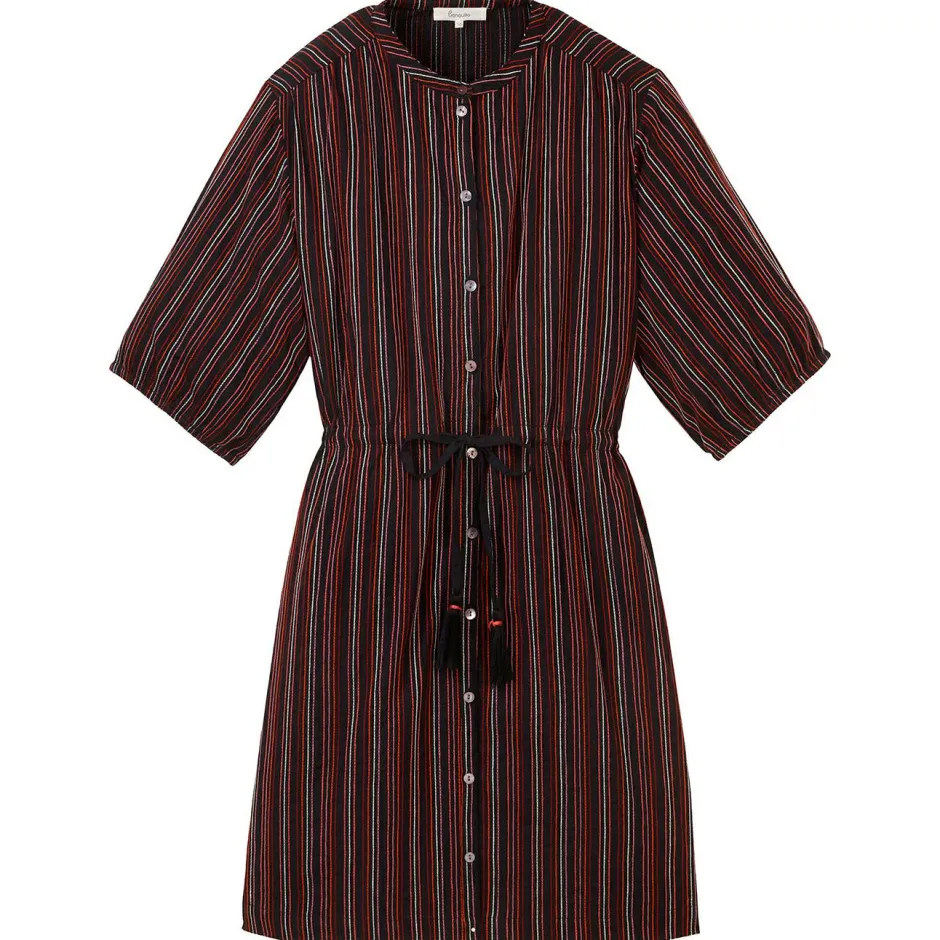 Clearance - Women's Blusenkleid in Leinenoptik - Kleid Alltagsbekleidung