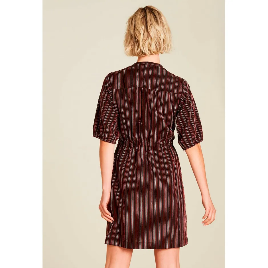 Clearance - Women's Blusenkleid in Leinenoptik - Kleid Alltagsbekleidung