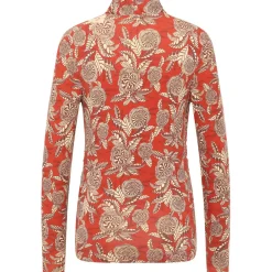 Tranquillo - Women's Feminines EcoVero-Shirt V-Neck - Longsleeve Flower Fields Best