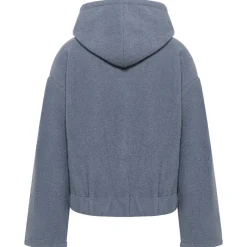 Outlet Tranquillo - Women's Gemütliche Jacke aus Walkwolle - Freizeitjacke Smoke