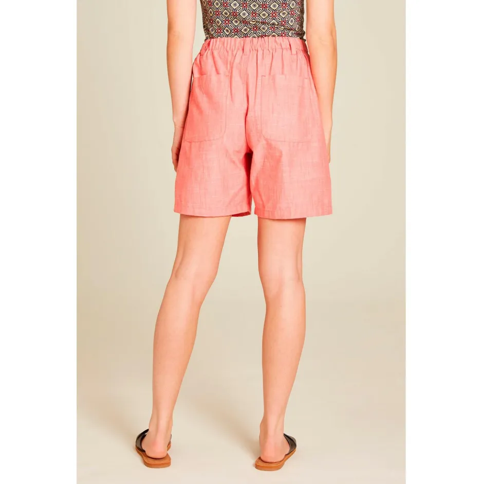 Tranquillo - Women's High Waist Shorts in Leinenoptik - Shorts Clearance