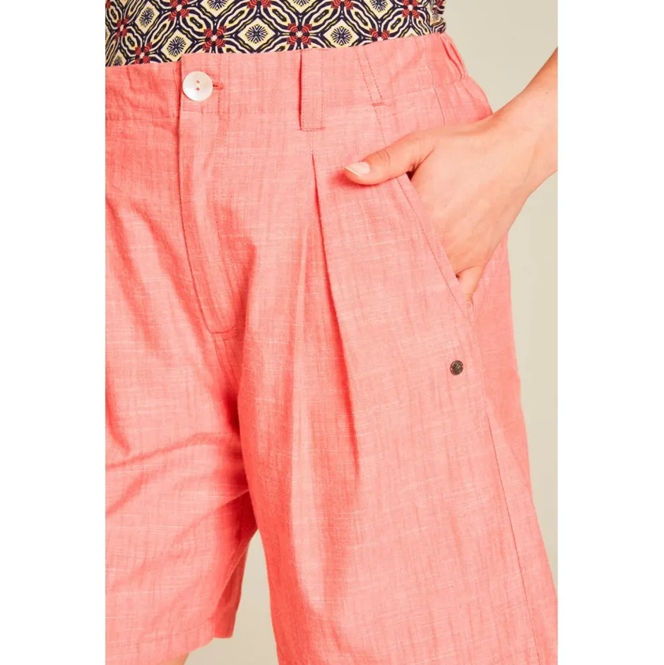 Tranquillo - Women's High Waist Shorts in Leinenoptik - Shorts Clearance