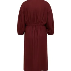 Tranquillo - Women's Tailliertes Kleid aus EcoVero Viskose - Kleid Fired Brick Best