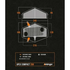 Vango - Apex Compact 200 - 2-Personen Zelt Forest Green