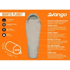 Vango - Mantis Planet - Kunstfaserschlafsack Grey Flannel Online
