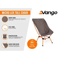- Micro Tall Lux Chair - Campingstuhl Campingstühle|Campingstühle