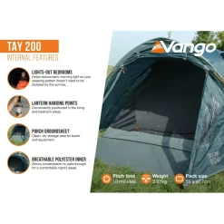 Vango - Tay 200 - 2-Personen Zelt Deep Blue New