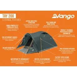 Vango - Tay 200 - 2-Personen Zelt Deep Blue New