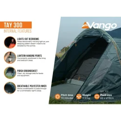 Vango - Tay 300 - 3-Personen Zelt Deep Blue Hot
