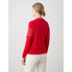 We Norwegians - Women's Signature V-Neck - Merinopullover Red Outlet
